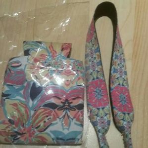 Koozie & Matching Sunglass Strap - Summer Flowers